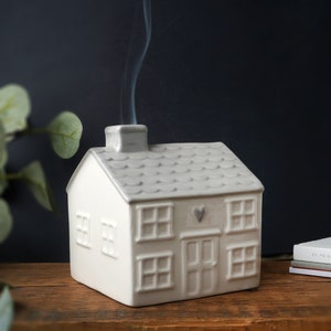 Send With Love Cosy Cottage Ceramic Incense Burner House