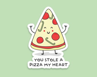 Pizza Pun Sticker Pack | Funny Laptop Stickers, Waterproof Vinyl