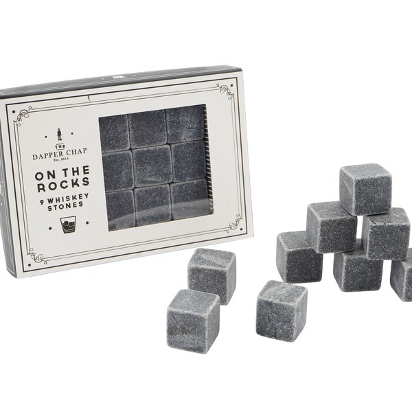 Dapper Chap Set of 9 Marble Reusable Cooling Whiskey & Gin Stones
