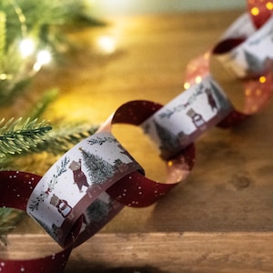 Guirnaldas de papel navideñas Holly Jolly / Decoración festiva DIY