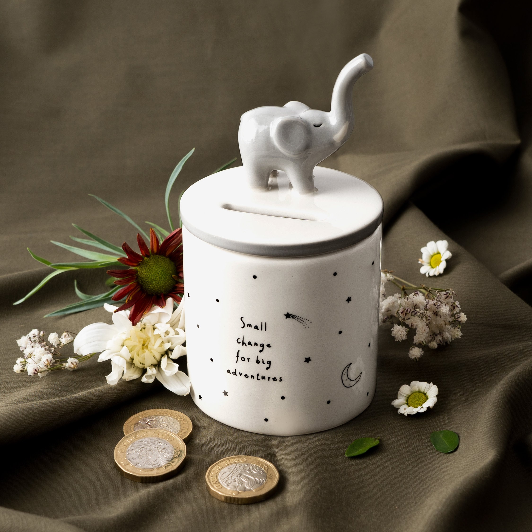 Ceramic Fleur De Lys Pot - Tall