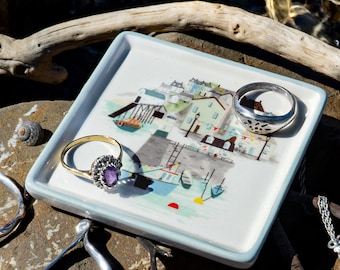 Harbour Side Trinket Dish | Home Accessory | Jewellery Earrings Rings Organiser | Gift Box | Gift For Home