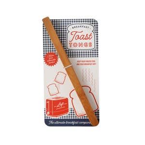 Loft Bamboo Toast Tongs | Kitchen Accessory | Homeware | Kitchenware | New Home | Gifting | Novelty | Crumpets | Bagels | Breakfast