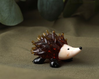 Glass Hedgehog Ornament in Gift Box