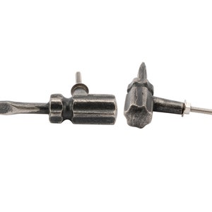 Set of 2 | Iron Screwdriver • Garden Shed • Drawer Pull • Drawer Knob • DIY Upcycle • Gifts for Home • Home Improvement • Rennovations