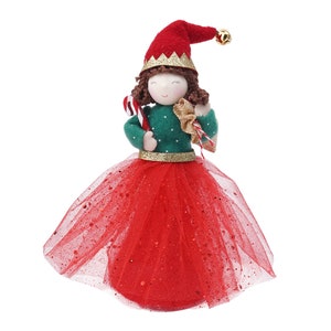 Christmas Elf Light Up Tree Topper Hanging Decoration Battery Powered Size: 18cm Christmas Gift For Home image 6