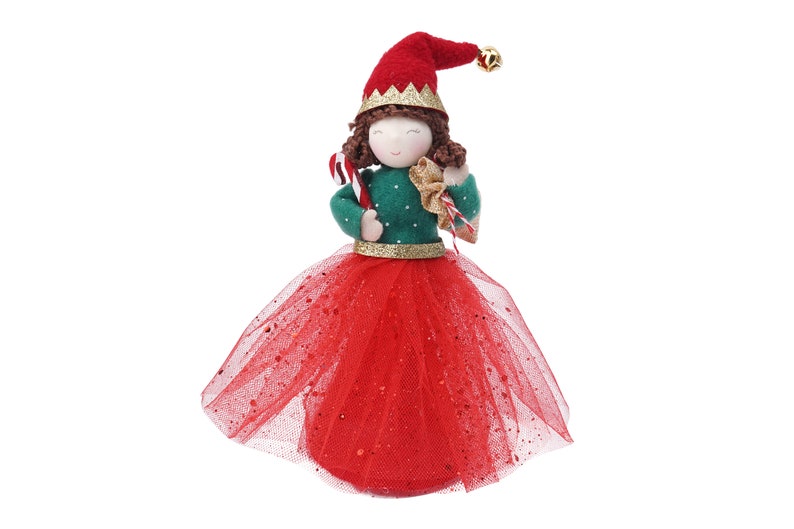 Christmas Elf Light Up Tree Topper Hanging Decoration Battery Powered Size: 18cm Christmas Gift For Home image 6