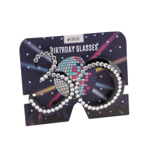 Black Clear Crystal &#39;30th&#39; Birthday Glasses