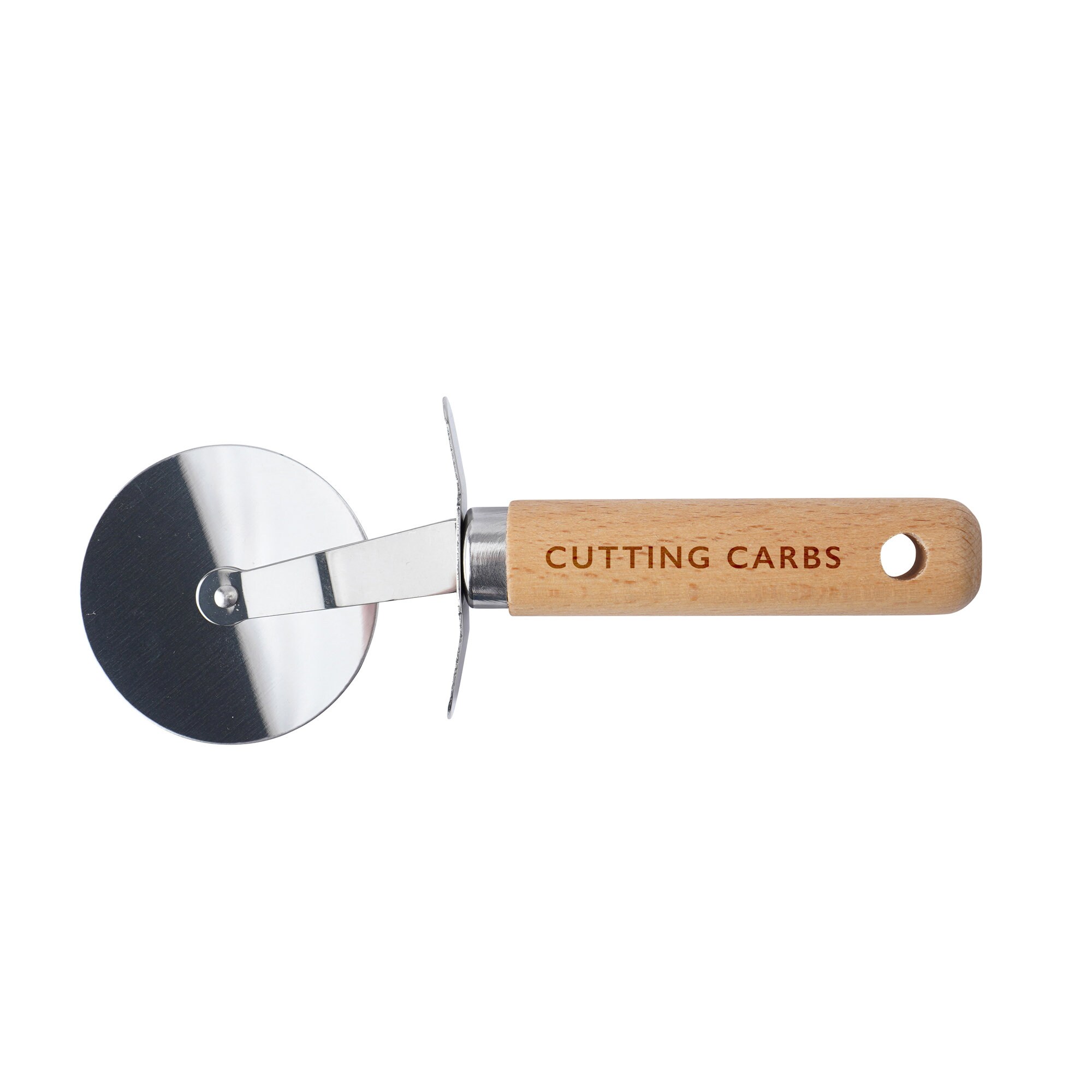 Wooden Handle Pizza Cutter - 'cutting Carbs' | Gift Boxed | Dinner ...