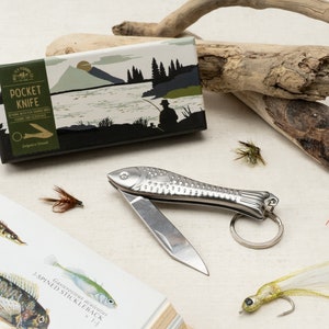 Couteau de poche à poisson | Cadeau de pêche | Coffret cadeau | Cadeau pour lui