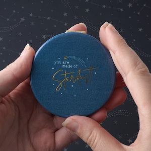 Just Smile &#39;Stardust&#39; Compact Mirror • Perfect Gift • Gift Boxed • Travel Friendly • Handbag Accessory • Ladies Gift • Vacation