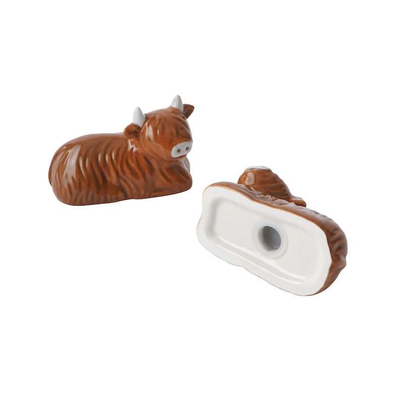 Bramble Farm Highland Cow Salt & Pepper Shakers In Gift Box Bild 4