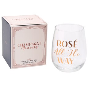 Glass Tumbler &#39;Rose All The Way&#39;