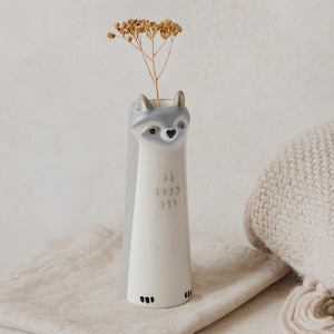 Send With Love Vaas Racoon Bud | Huishoudelijke artikelen | Woondecoraties | Enkele bloem