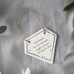 Send With Love &#39;Best Friends.....&#39; Diamond Ceramic Hanger