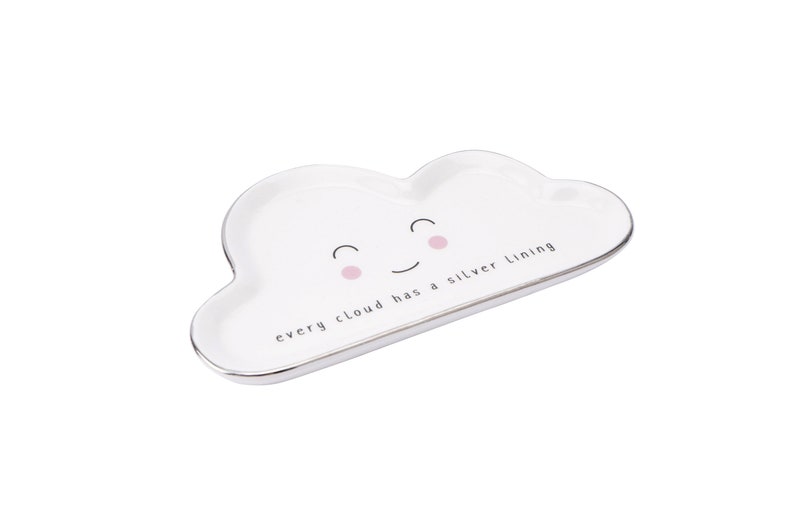White Cloud Ceramic JewelleryRing Dish