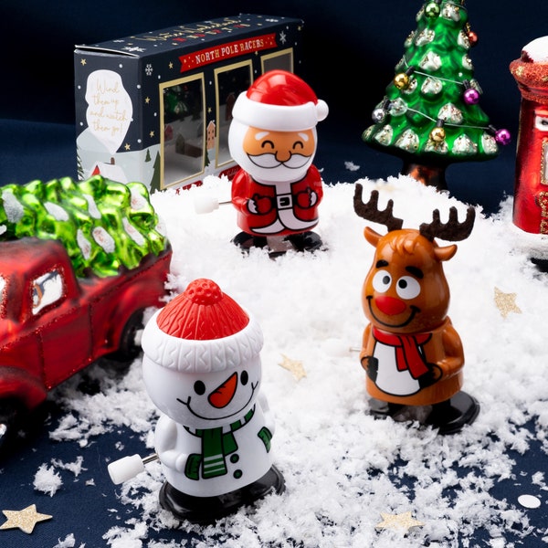 Weihnachten Winter Wunderland Aufziehspielzeug | 3 Jahre + 3 Jahre | Weihnachtsmann Rudolph Schneemann | Geschenk für Zuhause