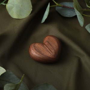 Send With Love Wooden Heart Ring Storage Box