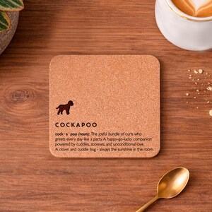 Just Paws Cockapoo-definitie vierkante kurken onderzetter | Servies | Huishoudartikelen | Milieuvriendelijk