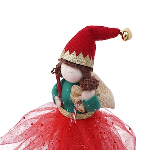 Christmas Elf Light Up Tree Topper Hanging Decoration Battery Powered Size: 18cm Christmas Gift For Home image 5