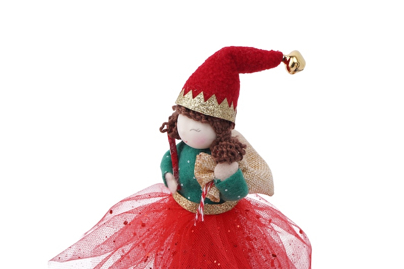 Christmas Elf Light Up Tree Topper Hanging Decoration Battery Powered Size: 18cm Christmas Gift For Home image 5