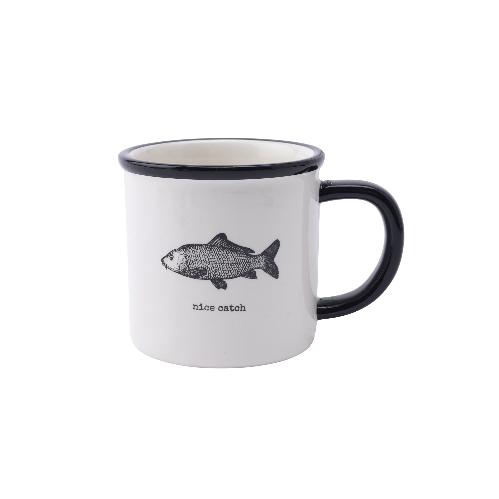 Fish Ceramic Mug Reel Fly Fishing Company nice Catch Men's Gift Box Mug Tea  Coffee Kitchen Home Accessory Gift for Him 