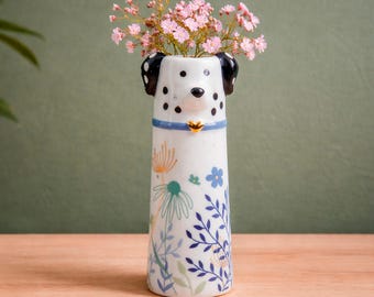 Just Paws 'Dill The Dalmatian' Bud Vase | In Gift Box | Single Stem | Home Decor