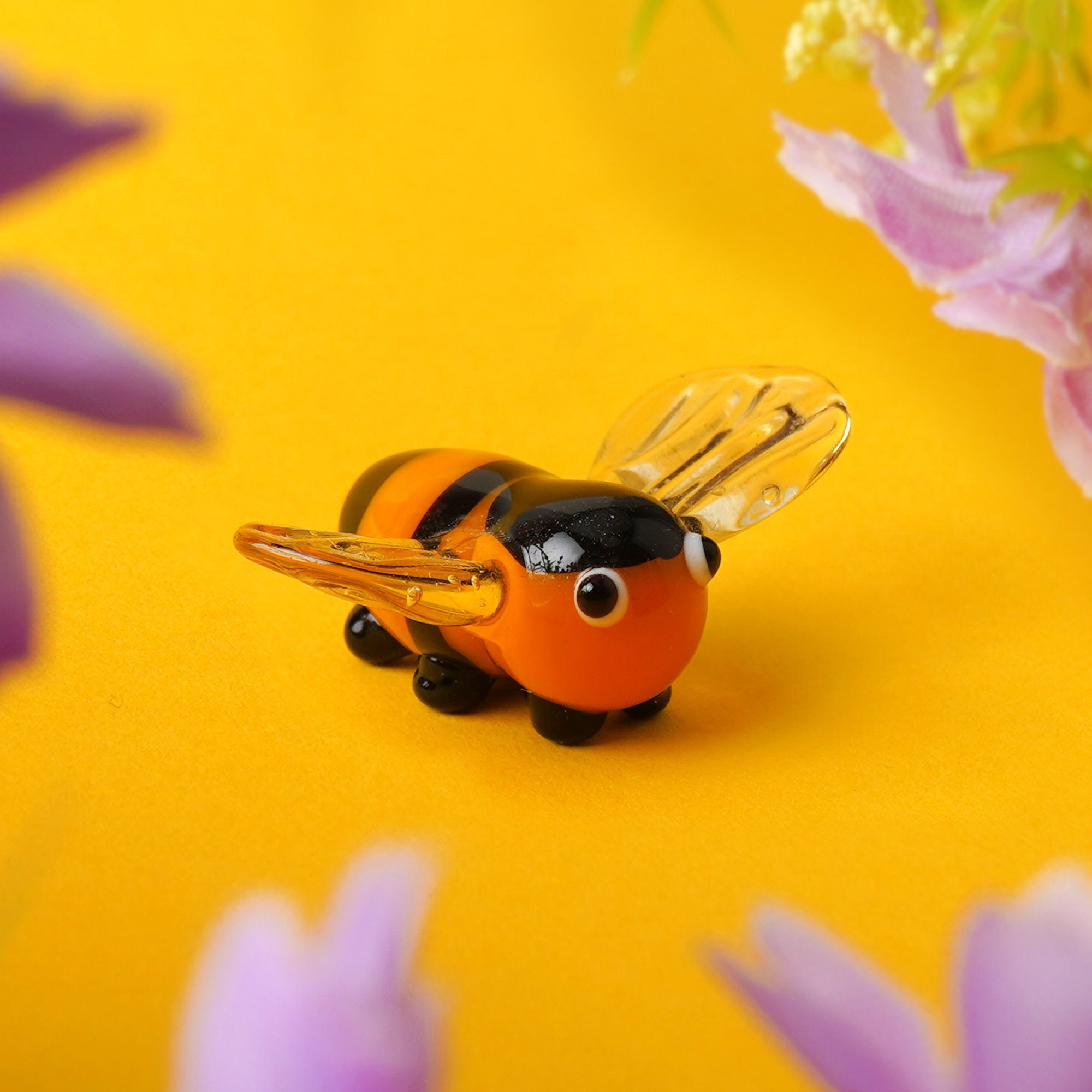 Glass Bumblebee Figurine: Collectable Bee Ornament, Gift Boxed - Etsy ...