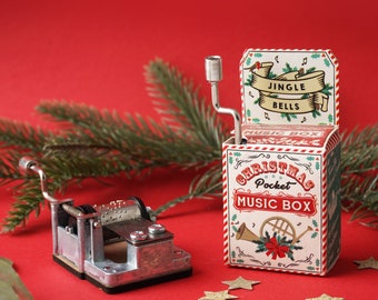 Wind Up Christmas Music Box &#39;Jingle Bells&#39; | Retro | Gift For Christmas