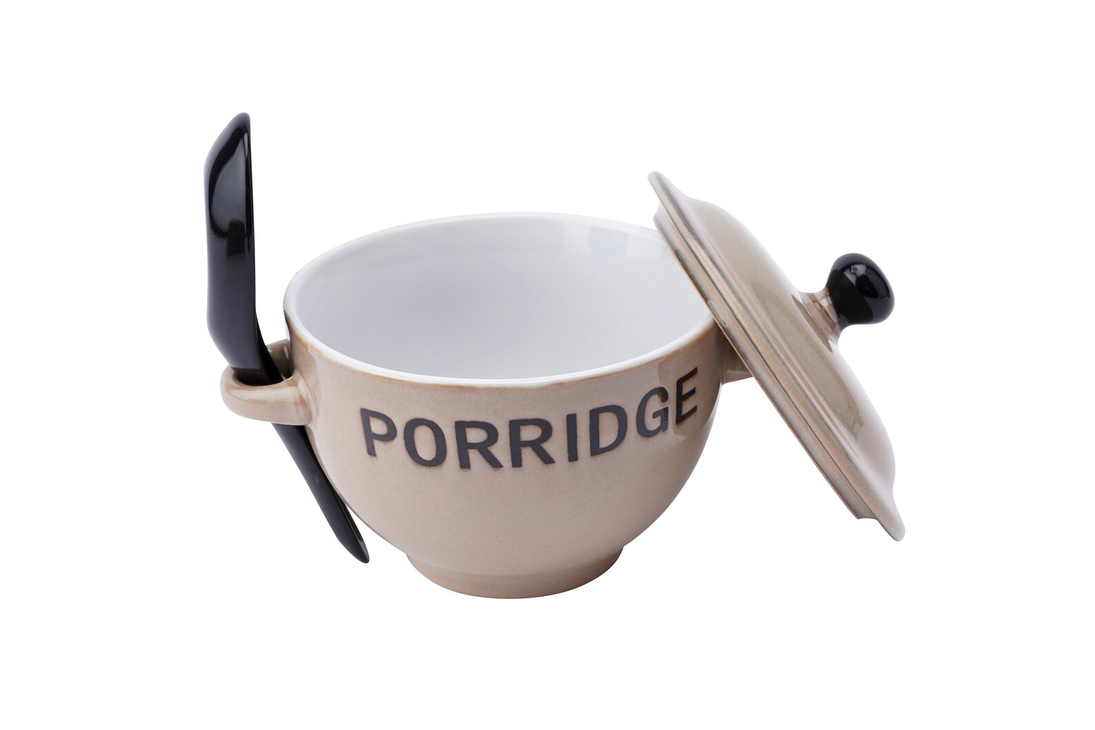 Cream Ceramic Porridge Bowl With Ceramic Spoon and Gift Box Etsy