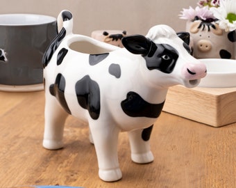 Large Ceramic Cow Milk Jug with Gift Box