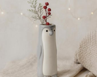 Send With Love Penguin Bud Vase | Homeware | Home Decor | Single Flower