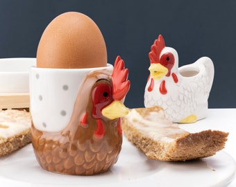 Great British Coop Co. Hen Ceramic Egg Cup • With Gift Box • Breakfast • Kitchen Accessory • Gift For Home