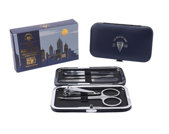 Ensemble de manucure pour homme • Outils en acier inoxydable • Coffret cadeau • Kit de soins des ongles • Santé et beauté • Cadeau pour lui