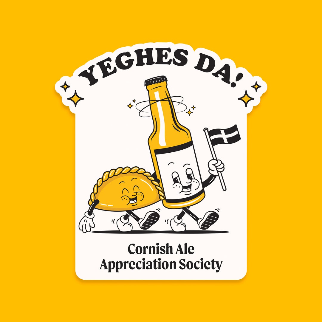Cornish Ale Sticker Pack | Funny Pun Novelty Sticker - Etsy
