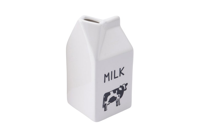 Cow Ceramic Milk Carton Table Milk Jug in Gift Box Etsy UK