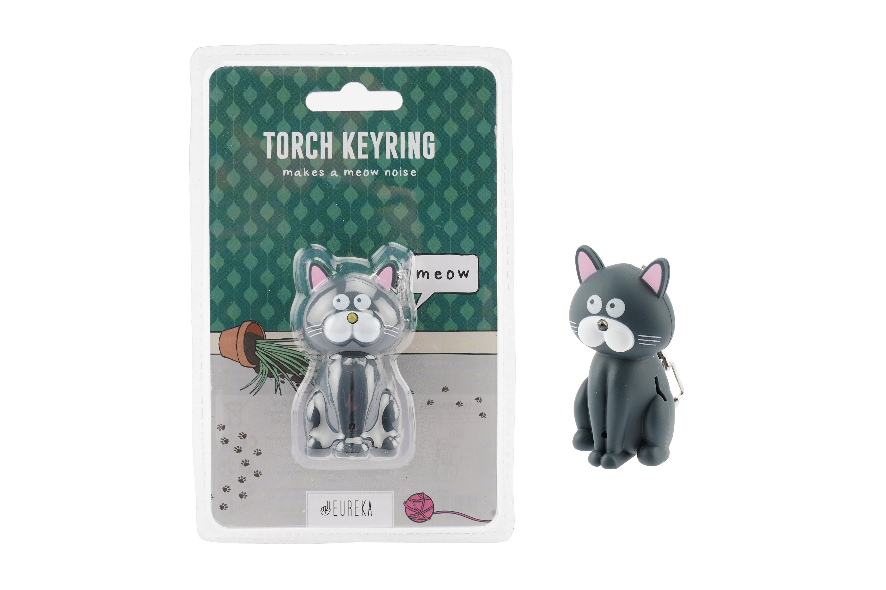 Black Cat Torch Keyring With Sound Effects | Etsy