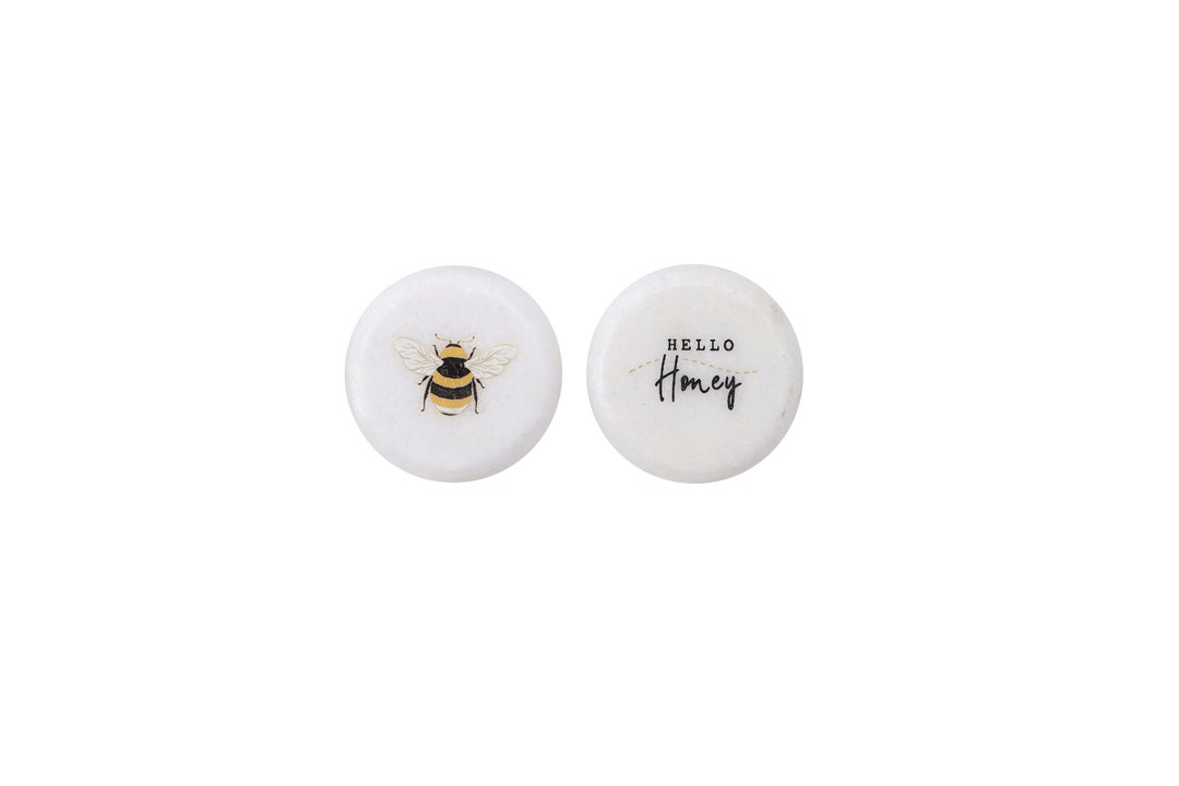 Single Marble 'hello Honey' Decorative Pebble - Etsy