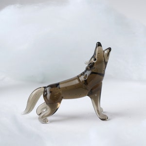 Glass Wolf In Gift Box • Decoration • Ornament • Collectable • Gift For Home • Home Decor