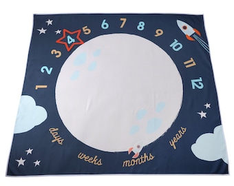 Baby Milestone Space Mat Blanket with Gift Box | 100cm x 90cm