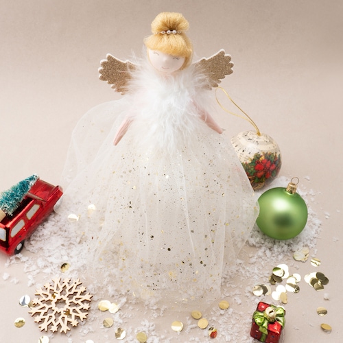 Angel Christmas Tree Topper in Gold Size 17cm Gift for Etsy