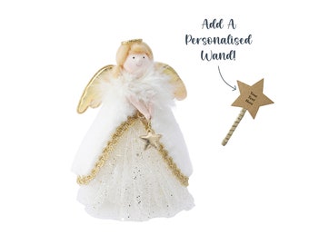 Angel Christmas Tree Topper in Gold • Size: 17cm • Gift For Home