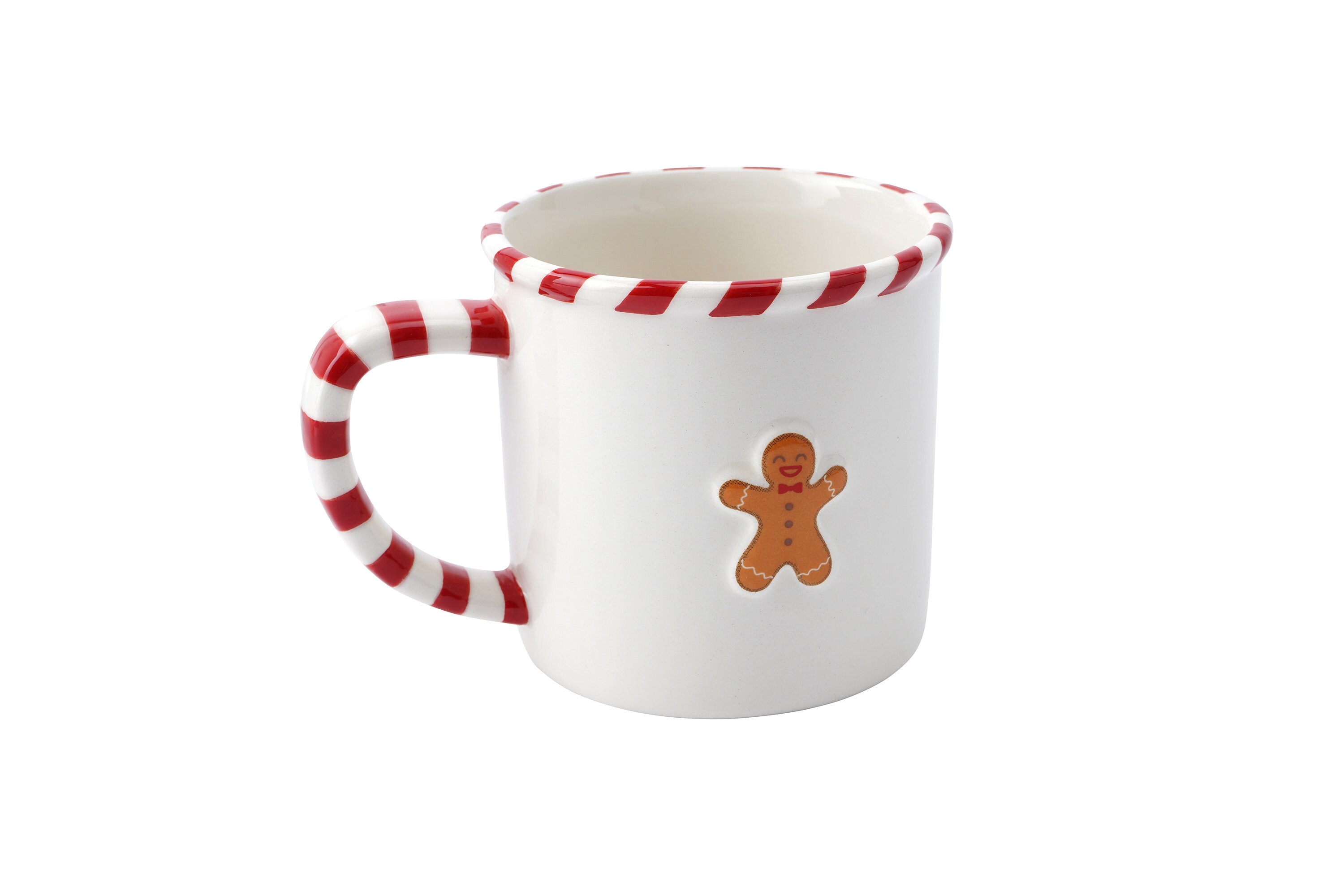 Ambiente Tazza Natale In Fine Bone China 0,4L – Design Omini Di Pan Di Zenzero E Abeti, Lavabile In Lavastoviglie E Microonde