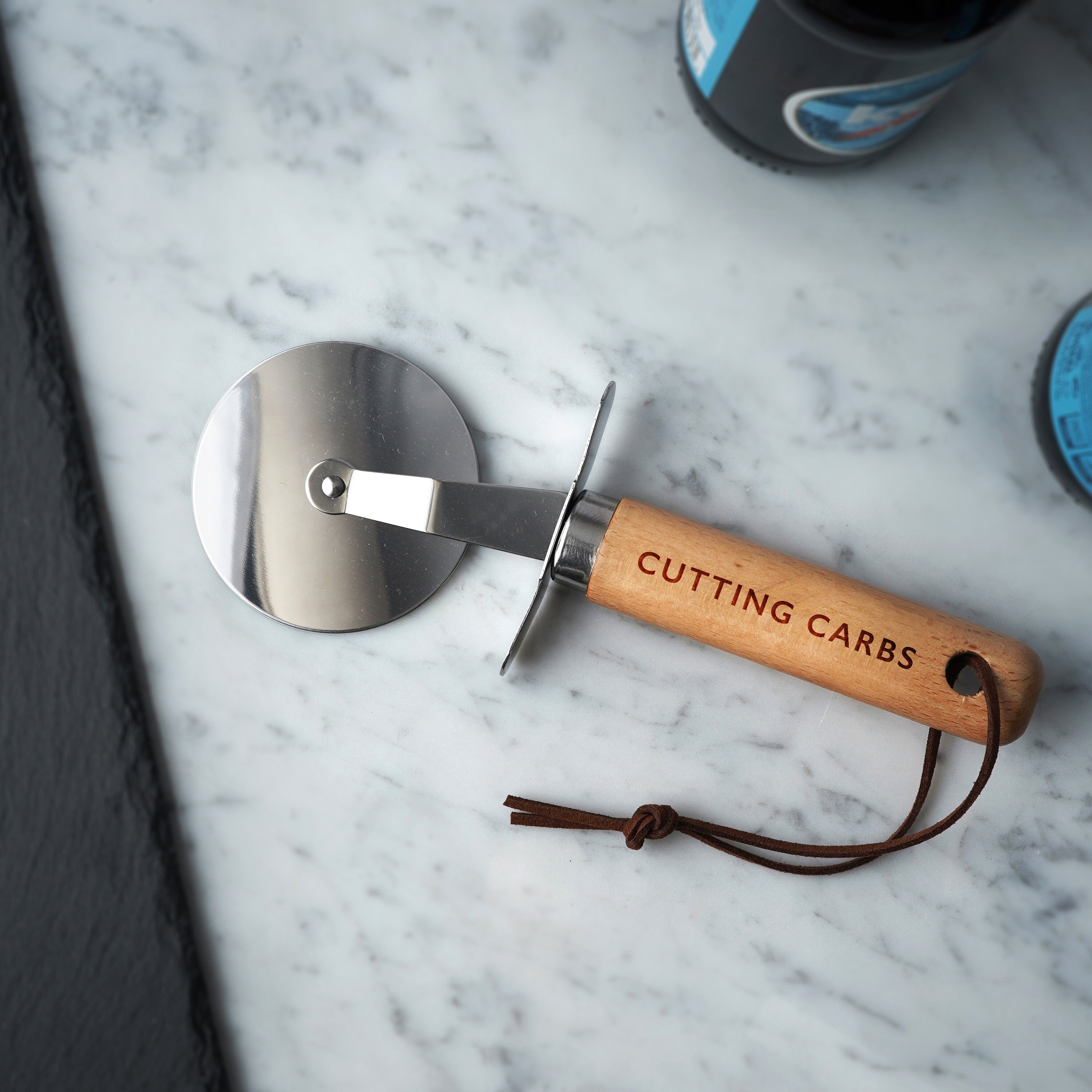 Wooden Handle Pizza Cutter - 'cutting Carbs' | Gift Boxed | Dinner ...