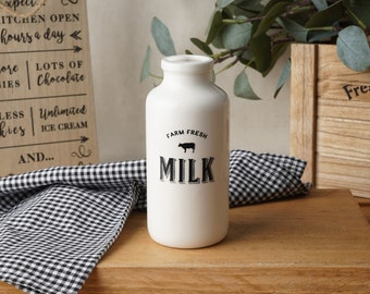 Loft 'Farm Fresh' Ceramic Milk Bottle In Gift Box