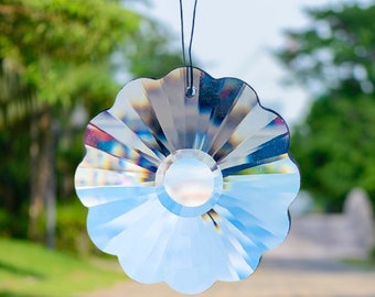 Sunflower crystal prism suncatcher, Sun Catcher window hanging decoration, Rainbow maker glass pendant