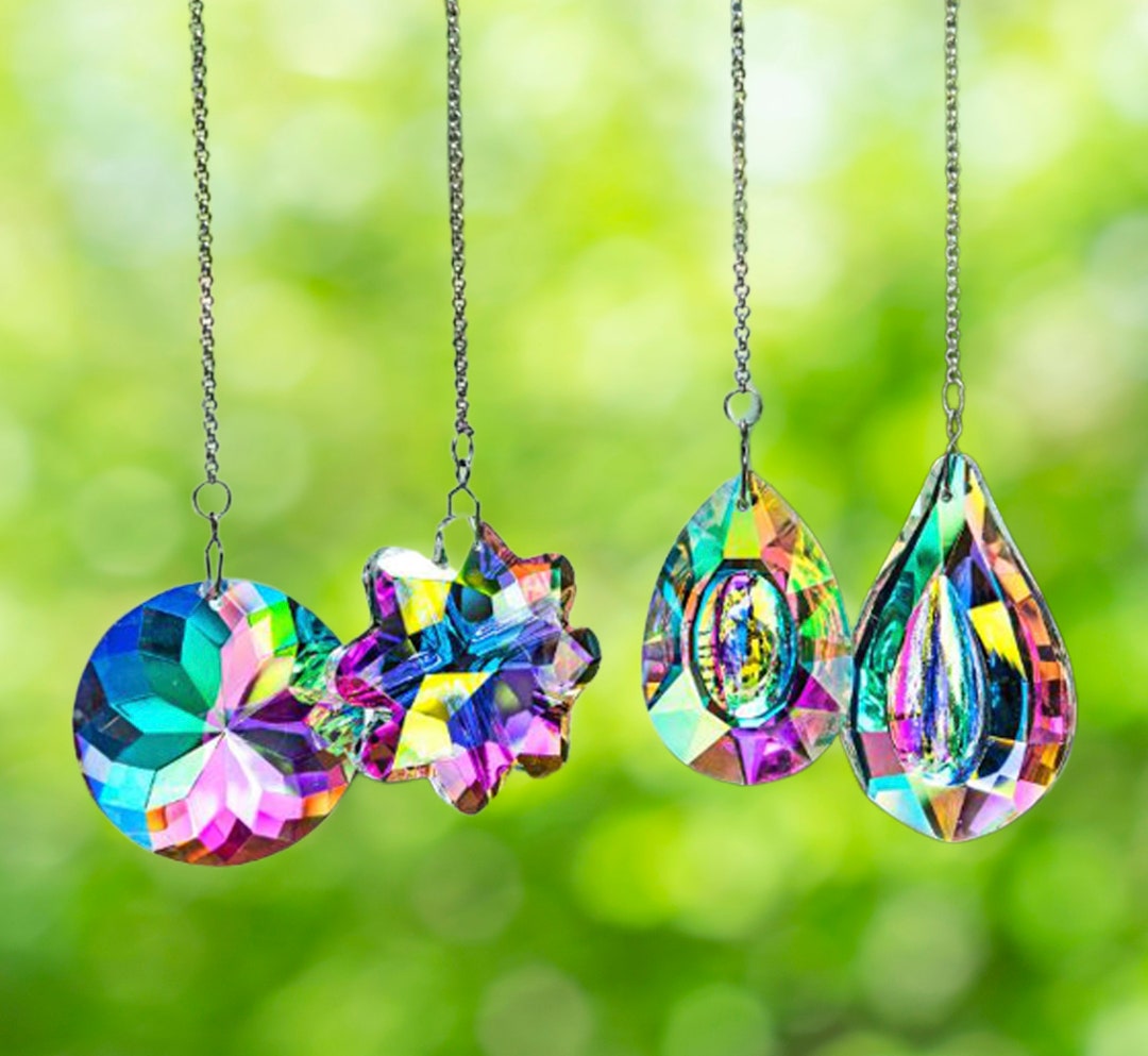 Crystal Suncatchers Prism Suncatcher Pendants Rainbow Etsy