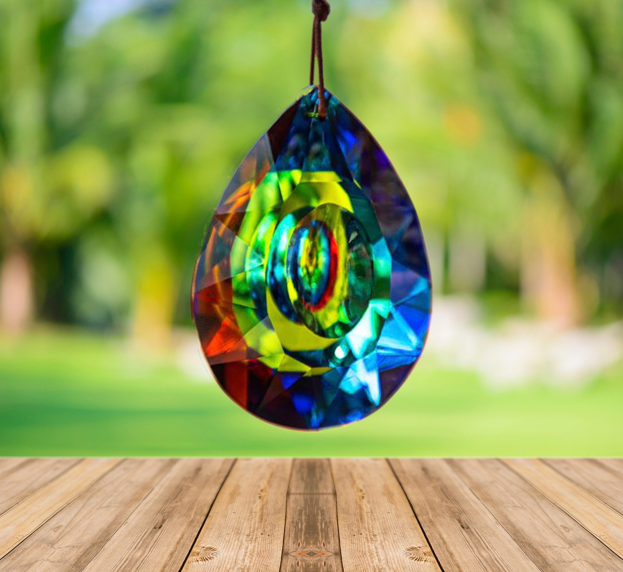 Crystal Prism Suncatcher Rainbow Maker Pendant Colorful Home - Etsy