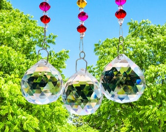 Suncatcher, Prism suncatcher, Hanging window decorations, Rainbow maker, Crystal ball DIY ornament, Rainbow suncatcher