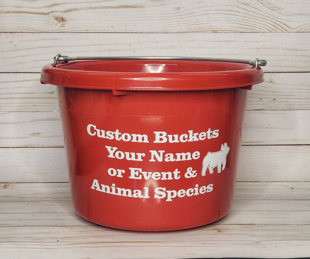 Custom 8 Quart Animal Livestock Pet Feed Bucket - Etsy